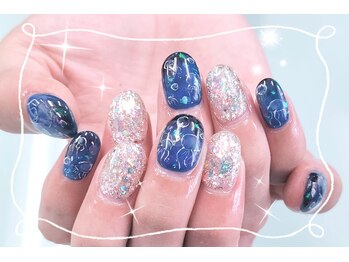 ランブルネイル(RAMBLE NAIL)/神秘的な海月(クラゲ)ネイル♪