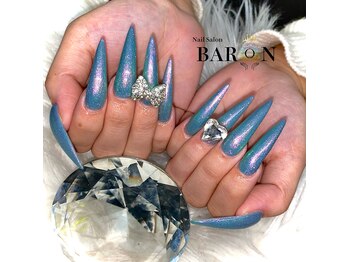 バロン 心斎橋店(BARON)/1枚MAX☆ツヤキラブルーネイル