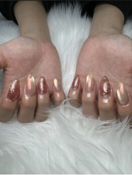 フラワーズネイル(flowers nail)/ミルクマグ&ギャリッター