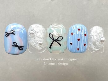 クレオ 中目黒店(Cleo)/【リボン×ハートネイル】