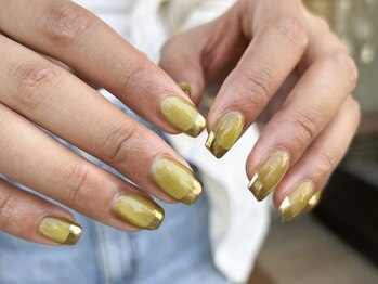 ネイルアルケー(Nail ARCHE)/マグネット×ミラーフレンチ