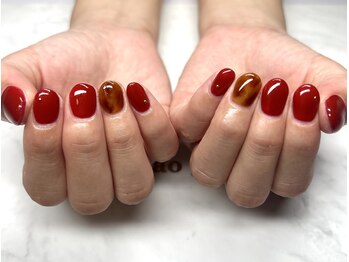 オンショントゥー(enchanteur)/秋ネイル べっ甲ネイル