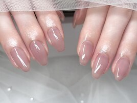 くすみピンクネイル