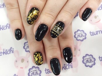 ネイルサロン 爪吉/黒×金は永遠のパートナー♪