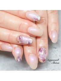 ニュアンスパープルネイル☆