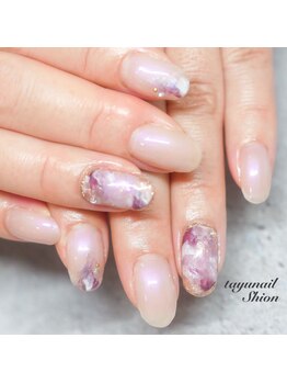 たゆ ネイル(たゆnail)/ニュアンスパープルネイル☆