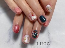 ネイルアトリエルカ(nail atelier LUCA)/M-525 キラキラクリスマスネイル