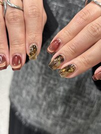 鉱物風×マグネットフレンチ