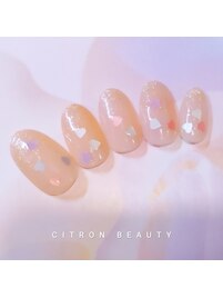 キラキラハートホロネイル