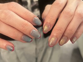 アシメ/スキニーフレンチネイル