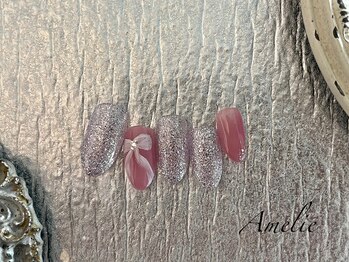 フラッシュラメ/リボン/ワンホン