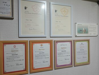 ノーブルビューティー(Noble Beauty)/数々の資格を取得しています