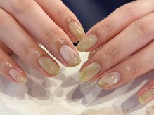 アイネイルズ 梅田店(I nails)/緑もやもやニュアンス￥9700