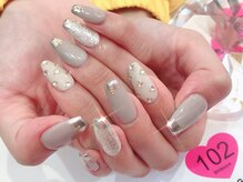 ネイルサロン ネイルズゴーゴー 渋谷店(NAILSGOGO)/グレージュ　ミラー　渋谷