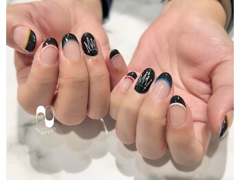 マーノ 津田沼ビート店/黒フレンチネイル