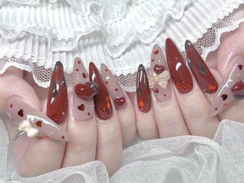 モカ 心斎橋(moca by Lee)/【Aina】バレンタインネイル