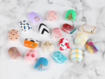 ツイードx夏フットデザイン