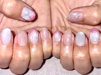 パープルの爪屋/桜ネイル