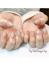 アイネイルデザイナーフジイ(Fujii)/メタリック細フレンチ