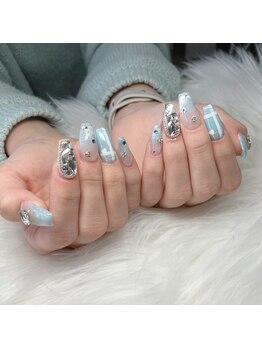 テネル 横浜(tener)/水色ネイル