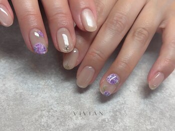 ヴィヴィアン ネイル(Vivian nail)/紫陽花　あじさい