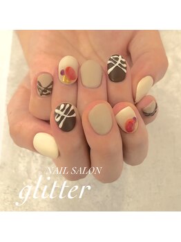 バレンタインネイル