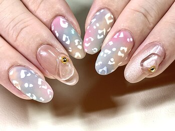 アルシエロ(al cielo)/カラフルレオパード柄マット仕上