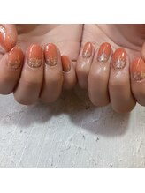 カッツ エステティックサロン 元町(CUT S)/オレンジ＋ゴールドラメ