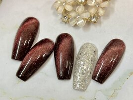 秋冬マグネットデザインネイル