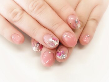 ネイルズ スペース グリッター(NAIL'S SPACE glitter)/グラデーション&貝殻