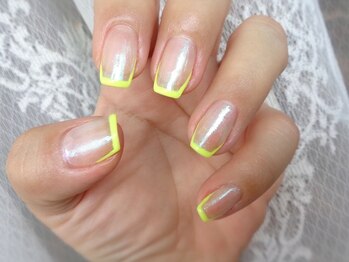 アミュリー ネイル アトリエ(Amury nail atelier)/オーロラ メタリック フレンチ