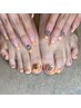 夏限定【他店オフ込】hand & foot ワンカラーハンドとフットのセットがお得♪