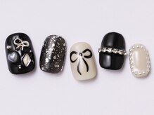 アイ ネイルズ 天神店(I nails)/ブラックリボン　￥
