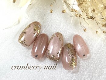 クランベリーネイル 代官山 恵比寿(cranberry nail)/春のフラワーミラーアート