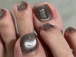 親指アートネイル