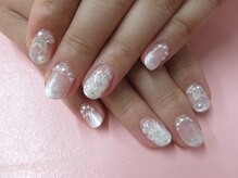 ネイルサロンミキ 横浜(MIKI)/人気ブライダルパール3Dネイル♪