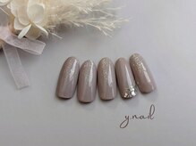 ワイネイル(Y.nail)/グレージュ系シンプルデザイン