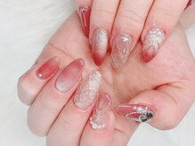 ヘブン ネイル 鶯谷(HEAVEN Nail)/フェミニンで可愛いデザイン