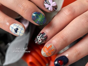 タオドットネイル(TAO...nail)の写真/★ひと癖あるデザイン多数★量産型じゃない個性を求める方に♪【アシメデザイン¥6800/フリーアート¥9900】