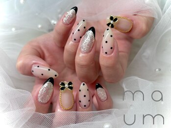 マウム(maum)/ドット×リボンネイル