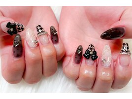 千鳥格子/透け感ドット/リボン