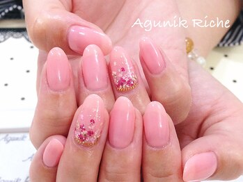 アグニークリッシェ(Agunik Riche)/【押し花ネイル】