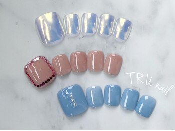 トゥルーネイル アンド アイ 上野店(TRU NAIL & EYE)の写真/【フット定額ネイル¥5990/¥6990】オフ無料&ドライケア込★トレンド満載のニュアンス/ミラー/マグネット等★