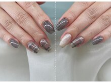 ココナッツネイル/チェックネイル