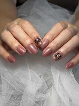 ワンカラー×リボン