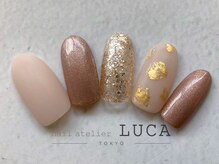 ネイルアトリエルカ(nail atelier LUCA)/W-251 大人可愛いドット風ネイル
