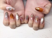 ネイルアンドアイラッシュサロン エスポアール(nail&eyelash salon espoir)/水彩　ニュアンスネイル♪　