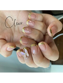 クリア(Clear)/ゴールドガラスフレンチ