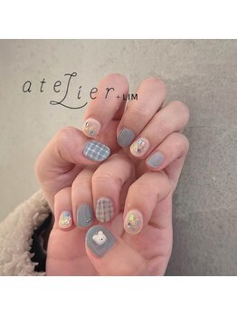 アトリエ プラス リム(atelier +LIM)/くすみブルーネイル