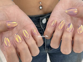 ワンダーシー(WonderShe)/オーロラミラーネイル